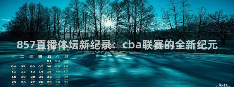 玩球直播观看：857直播体坛新纪录：cba联赛的全新纪元
